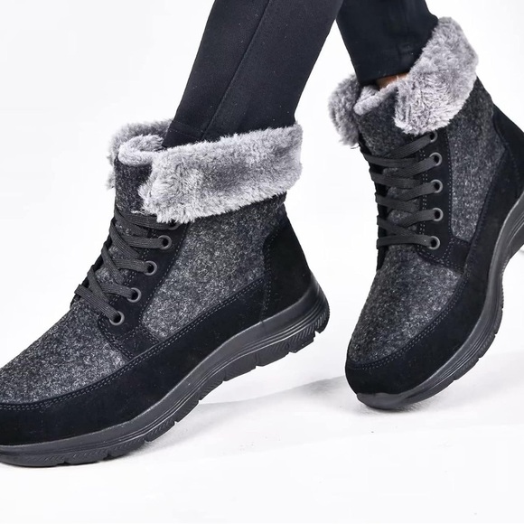 TIOSEBON Women's Winter Snow Ankle Boots-Fur Lined Anti-Slip On Resistant size 7 - Picture 4 of 5